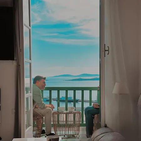 펜션 Sunset View Garden House Of Mykonos *