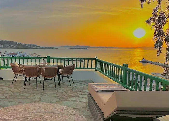 Дом отдыха Sunset View Garden House Of Mykonos Mykonos Town